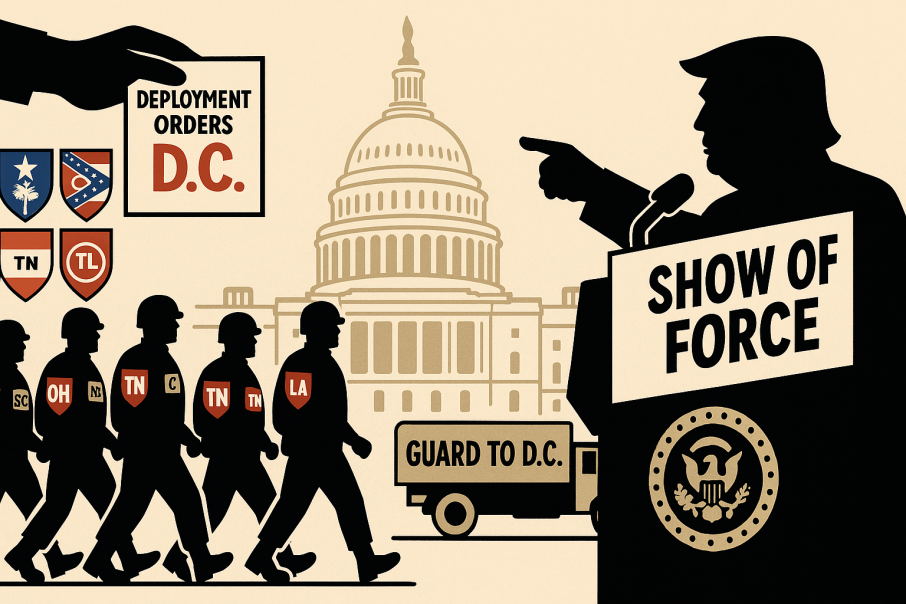 डीसीमा ट्रम्पको ‘शक्तिको प्रदर्शन’: ६ रिपब्लिकन गभर्नरले पठाए नेशनल गार्ड